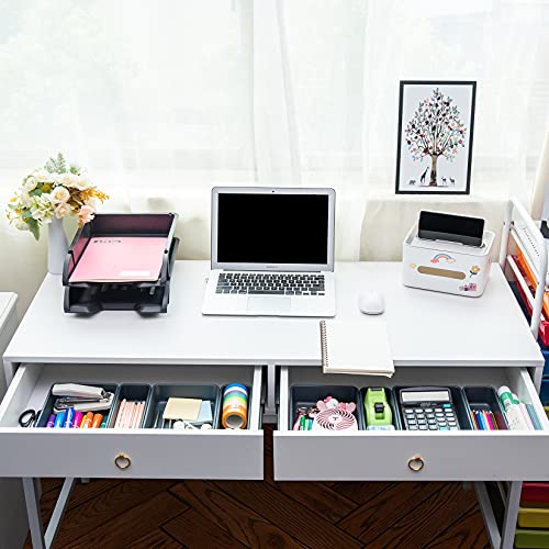 BYCY 32 PCS Desk Drawer Organizers - Interlocking Tool Boxes with 3 Sizes, Office, Bathroom, Kitchen, Makeup