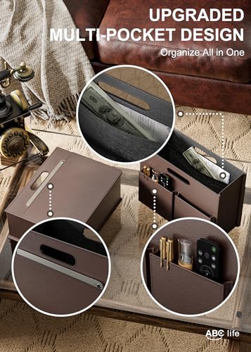 ABC life Magazine Holder Magazine Rack Floor, Stable Foldable PU Leather Newspaper Book Storage Basket Box, Upgraded Magazine File Folder Organizer Free Standing, for Living Room Home Office - Brown - color: Brown(1pc)