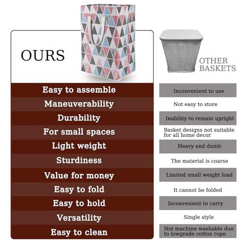 75L Waterproof Laundry Hamper Collapsible Laundry Basket Cotton Handle Laundry Bag Large Clothes Storage Toy Organization for Bathroom Bedroom Laundryroom College Dorms - color: Caisanjiao-004