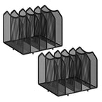 Simple Trending Mesh Desktop File Sorter Organizer, 5-Section Bookshelf for Desk Home Office, Black - style: 2BK-5 Section Black