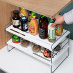 2 Pack Pantry Organization and Storage, Expandable Foil and Plastic Wrap Organizer, Adjustable Kitchen Wrap Organizer Rack for Cabinet, Foil Saran Wrap Holder Shelf for Sandwich Plastic Bags Box, - size: 2 Pack