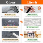 Lifewit 3 Pack Clear Clothes Storage Bags, 110L Plastic Blanket Storage Bag, Vinyl Foldable Moving Bags with Zipper, Closet Organizers and Storage Containers for Bedding, Duvet, Comforter - size: 110L