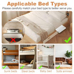 2 Pcs Bedside Shelf for Dorm Bunk Bed, Clip On Nightstand, Bed Side Table Tray Organizer, College Dorm Room Essentials for Girls/Guys, Bedside Tray with Cable Management for Dormitory, Back to School
