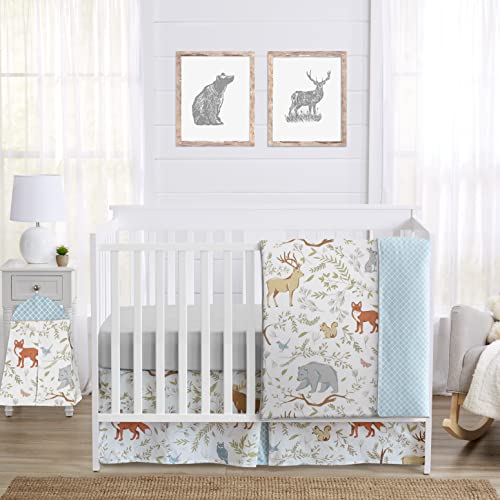 Sweet Jojo Designs Woodland Animal Toile Foldable Fabric Storage Cube Bins Boxes Organizer Toys Kids Baby Childrens for Collection Set of 2 - color: Woodland Animals
