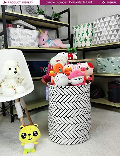 Laundry Hamper Large Canvas Fabric Lightweight Storage Basket/Toy Organizer/Dirty Clothes Collapsible Waterproof for College Dorms, Boys and Girls Bedroom,Bathroom(Weave) - color: Weave