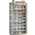 OYREL Shoe Rack 10Tier Large Capacity 50-56Pairs Beautiful Tall Shoe Shelf Free Standing Storage Cabinet Entryway Closet - size: 10Tier Multi