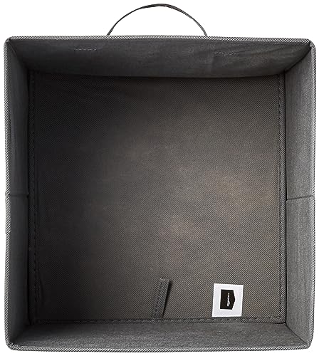 Amazon Basics Collapsible Fabric Storage Cubes Organizer with Handles, Sturdy, Foldable, Space-Saving, 10.5"x10.5"x11", Gray, 6-Pack - color: Gray, size: 10.5"x10.5"x11"