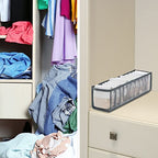 Cosmos 2 Pcs Clothes Organizer Foldable Wardrobe Clothes Drawer Organizers Breathable Mesh Clothing Organizer Box for Socks, Underwear, Ties, Panties (Small - 7 Grids for Socks) - size: Small - 7 Grids for Socks