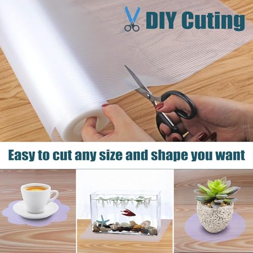 Shelf Liner, Non-Slip Cabinet Liner, Washable Oil-Proof for Kitchen Cabinet, Shelves, Refrigerator, Storage, Desks, 24 Inches x 20 FT, Non Adhesive Drawers Liner (24 Inches x 20 FT, Thickened)… - size: 24"W x 240"L