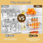 Clear Lazy Susan Organizer Turntable for Cabinet Table Top, 10.6 Inch 2 Pack 360 Rotating Spinning Makeup Organizer for Vanity, Kitchen Storage Rack Heavy-Duty Pantry Spices Tray Countertop Organizer - size: 10.6 inch 2 Pack