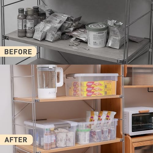 ITYLIFE CITYLIFE 6 Packs 17 QT Plastic Storage Bins with Lids Large Stackable Storage Containers for Organizing Clear Storage Box for Garage, Closet, Classroom, Kitchen - size: 17 Qt. - 6 Packs