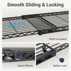 VIPEK X3 Plus Large Expandable Closet Rack Adjustable from 5'10" to 8'8" with Extendable Shelves and Hanger Rods, Freestanding Clothing Racks Modular Closet Systems Wardrobe, Max Load 1360LBS, Black - color: Black, size: X3 Plus