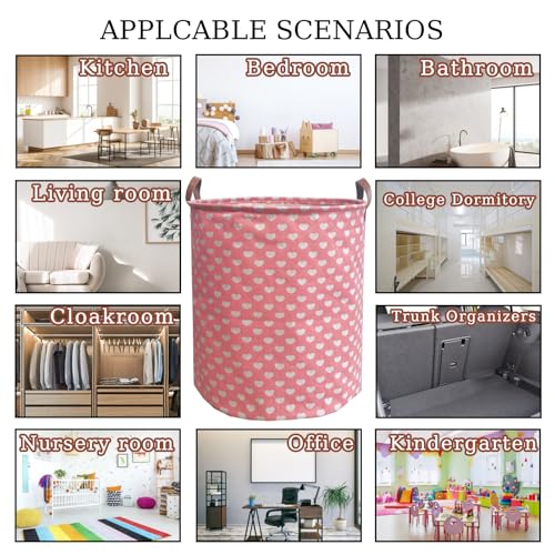 Waterproof Laundry Hamper Collapsible Laundry Basket Leather Handle Laundry Bag Large Clothes Storage Toy Organization for Bathroom Bedroom Laundryroom College Dorms (Laundry Basket-002) - color: Laundry Basket-002