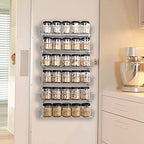 SWOMMOLY Adjustable Wall Mount Spice Rack, 6-Tier Dual-use (Multi-use) Organizer, Silver - color: Silver, size: 6-Tier