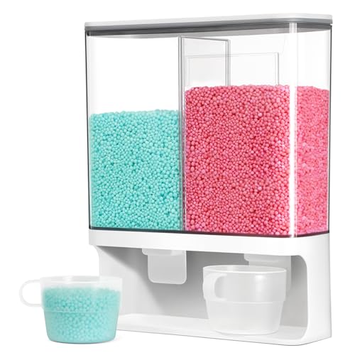 Conworld Laundry Detergent Dispenser, Scent Booster Beads Dispenser for Laundry Room Organization, Suitable for Beads, Stain Remover Powder - color: A-White