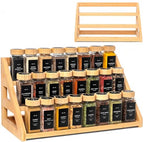Spice Rack, Spice Organizer -3 Tier Bamboo Spice Racks, Solution for Spice Storage in Kitchens, Countertops，Storage Rooms and Other Places - size: Large