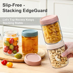 NETANY 6-pack 16 oz Overnight Oats Containers with Lids, Glass jars with Airtight Lids, Wide mouth Mason Salad jars, Glass Food Storage Containers for Snacks Yogurt Spice Sugar - color: Multicolor- 16 oz (6 Pack)