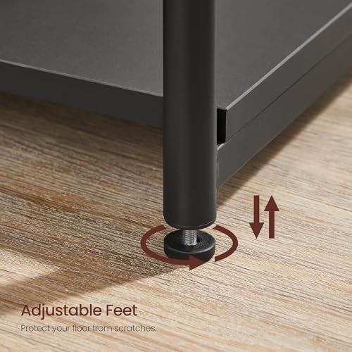 VASAGLE Side Table, Small End Table, Tall Nightstand for Living Room, Bedroom, Office, Bathroom, Classic Black ULET273B16 - color: Classic Black