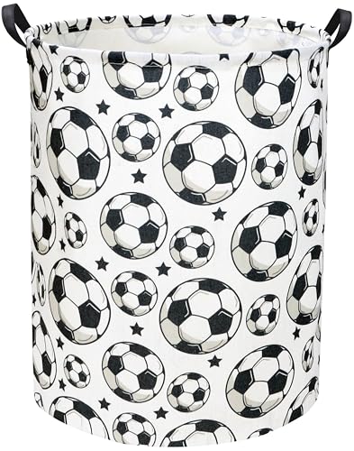 Kids Laundry hamper Baby Hamper for Nursery Boy and Girl Hamper Cute Kids Toys Storage Bin Organizer Soccer Room Decor for Home(Soccer) - color: Soccer