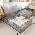 FLEXIMOUNTS 2-Pack Under Bed Storage with Wheels, 108 QT Large Collapsible & Stackable Containers, Foldable Organizer Bins for Blankets, Shoes, Books, Bedroom Closet - size: 2 pack - 27Gal