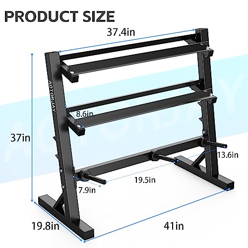Dumbbell Rack Home Gym Adjustable Weight Rack Dumbbell Storage Rack Multi-layer Weights Stand for Dumbbells/Kettlebells/Weight Plates and Weight Bar(Rack Only)