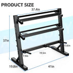 Dumbbell Rack Home Gym Adjustable Weight Rack Dumbbell Storage Rack Multi-layer Weights Stand for Dumbbells/Kettlebells/Weight Plates and Weight Bar(Rack Only)