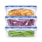 KIGI Food Storage Containers, 4 Sided Locking Lids, Airtight, Leak-Proof & Stackable, Ideal for Meal Prep, Lunch & Leftovers, Microwave & Dishwasher Safe, BPA-Free Plastic, 38 oz, 4.8 Cup, 6 Piece Set - size: 4.8 cup (6-Piece)