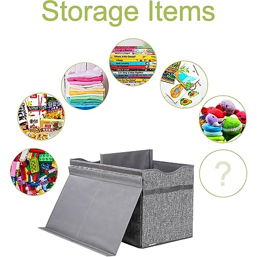 YOLOXO Toy Box Chest, Collapsible Sturdy Storage Bins with Lids, Extra Large Kids Toy Storage Organizer Boxes Bins Baskets for Kids, Boys, Girls, Nursery Room, Playroom, Closet (Linen Gray) - color: Linen Gray