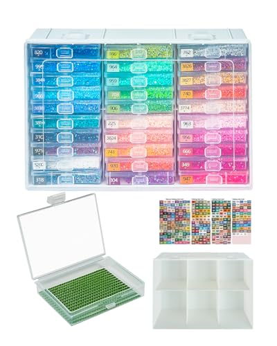 YBUTVY Diamond Art Trays with Lids, 30PCS Diamond Painting Trays with Lids ＆ Diamond Painting Storage, Diamond Painting Accessories for Diamond Art Beads (1 Pack) - size: 1 pack (30pcs)