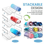 spospo Water Bottle Organizer for Cabinet, 3 Pack Water Bottle Organization and Storage Shelf, Plastic Water Bottle Holder Rack for Fridge, Kitchen, Desktop - size: 3 Pack