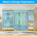 Ulif E10 Clothes Rack（With Stretchable Hanger Rod）Freestanding Clothing Racks for Hanging Clothes，Adjustable Closet Organizer System，Portable Garment Rack 73-97"W x 15" D x 72" H，Max Load 800LBS，Gold - color: Gold