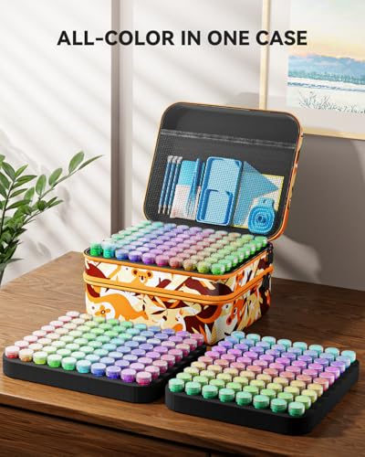 ARTDOT 240 Slots Storage Container for Diamond Art Kits for Adults,Portable Bead Storage Boxes for Diamond Painting Accessories and Tools - color: Orange, size: X-Large