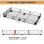 NADAMOO Large Under Bed Storage with Wheels, Low Profile Rolling Under Bed Storage Containers，Foldable Metal Under the Bed Organizer Bins for Bedroom，1 Pack - style: Pack of 1