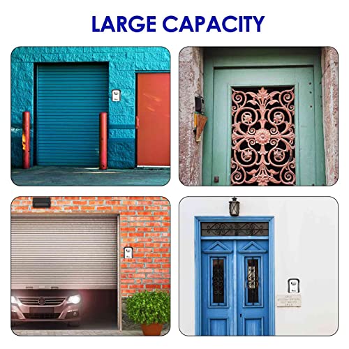 Key Lock Box, Waterproof Combination Lockbox Wall Mount 4 Digits, Resettable Key Hider, Upgraded Large Capacity Password Box for House Keys, Car Keys, ID Cards with Mounting Kit - size: 1 Pack