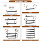 Shoe Rack - 5-Tier Shoe Organizer, Sturdy Shoe Storage Shelf, Perfect for Front Door Entrance, Closet & Entryway, Easy to Assemble, DIY Layering Options (L - 5 Tier) - size: 5 Tiers
