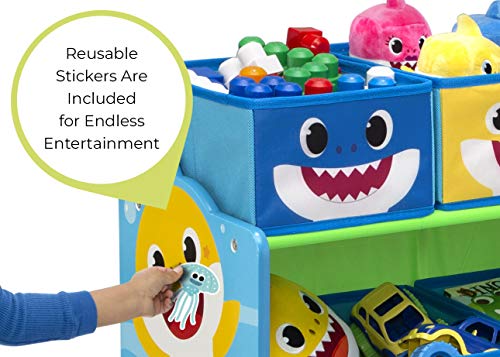 Baby Shark Design & Store 6 Bin Toy Storage Organizer by Delta Children - color: Baby Shark