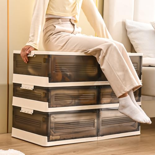 Under Bed Storage Containers - 3Pack, Stackable Under Bed Rolling Storage Plastic Containers, 13.5Gal Storage Bins with Wheels, Multi-purpose Storage Bins with Lids for Clothes, Shoes, And Duvets - size: 13.5Gal - 3 Pack