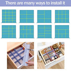 acDesign 40Pcs Grid Drawer Dividers, Adjustable Drawer Organizer for Socks, Underwear, Lingerie, Makeup, Bedroom Office Kitchen Storage (Blue) - color: Blue