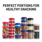 BlenderBottle GoStak, 150cc, 2-Pack | Twist n' Lock | Storage Jars | Black - color: Black, size: 150cc (Pack of 4)
