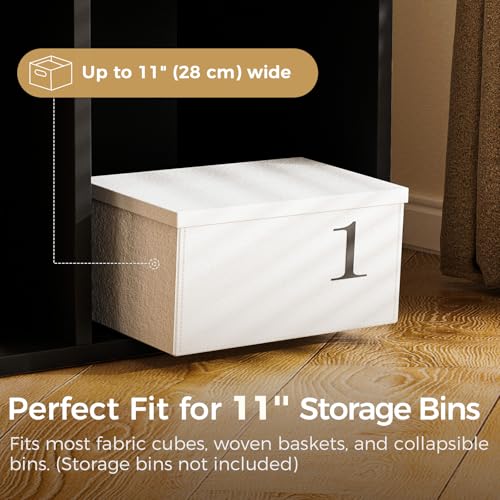 COMHOMA 6 Wood Cube Storage Organizer with Open Back and Removable Back Panels, 11In Black Cube Storage Bookshelf, Cubicle Shelf Bookcase for Home Office Bedroom Living Room, Vertical or Horizontal - color: 6 Cube Jet Black
