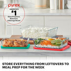 Pyrex Simply Store (5-Pack) Large Glass Food Storage Containers Set, (3, 6 & 11 Cup) Meal Prep Containers With Plastic BPA-Free Lids, Dishwasher & Microwave Safe - size: 5 Pack (Large)