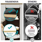 YOUDENOVA Hanging Closet Organizer, 6-Shelf Closet Hanging Storage Shelves, Brown - color: Brown