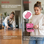 GWCASE Travel Glasses Organizer & Contact Lens Case - Adjustable Slots, Built-in Mirror, Tweezers, Solution Bottle & Hand Strap, Universal Fits Eyelasses/Sunglasses for Men & Women – Pink - color: Pink