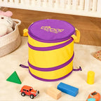 NARMAY Toy Barrel, Pop-Up Toy Storage Organizer, Collapsible Bin for Building Bricks & Small Blocks, Bucket with Handles, All-in-One Organizer for Kids Boys and Girls - 12 x 12 Inch - size: 12 x 12 Inch