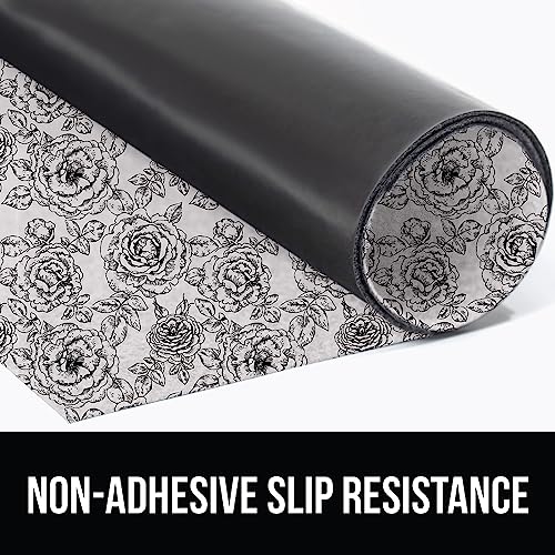 GORILLA GRIP LeakGuard Non-Adhesive Under Sink Mat for Kitchen Cabinet, Waterproof Quick Dry Shelf Liner, Durable Absorbent Felt Mats for Bathroom Sinks, Cabinets, Dresser, Easy Trim 24x30 Floral Gray - color: Floral: Gray, size: 24"W x 30"L