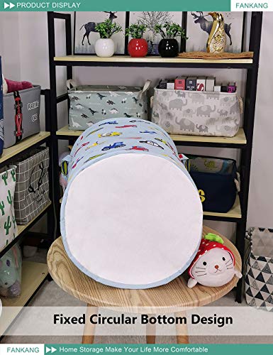 FANKANG Storage Basket, Nursery Hamper Canvas Laundry Basket Foldable with Waterproof PE Coating Large Storage Baskets for Kids Boys and Girls, Office, Bedroom, Clothes,Toys（Car） - color: Car