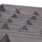DIOMMELL 4 Pack Foldable Cloth Storage Box Closet Dresser Drawer Organizer Fabric Baskets Bins Containers Divider for Clothes Underwear Socks Lingerie Clothing, M Grey 40-0000 - color: Grey