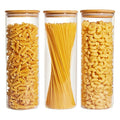 Vtopmart 70oz Glass Food Storage Jars, 3 Pack Large Kitchen Containers with Airtight Bamboo Lids for Pasta, Nuts, Flour, Canisters Set for Cereal, Pantry Organization, BPA Free - size: 3 Pack (70 oz)