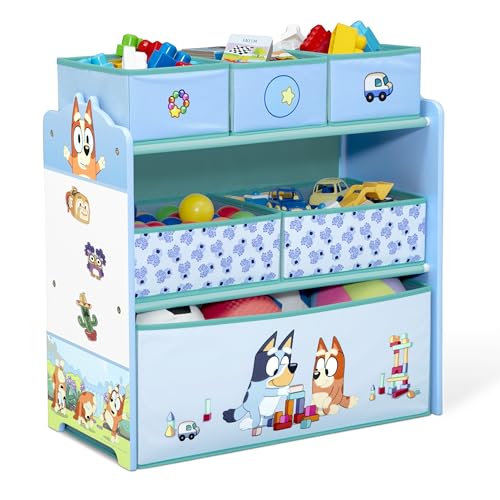 Delta Children - Bluey Design & Store 6 Bin Toy Storage Organizer - Greenguard Gold Certified, Blue - color: Bluey