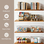 Hudgan Pantry Organizers Storage, Set of 8 Clear Organizer Bins 4 Large and 4 Small Stackable Storage Containers for Fridge Freezer, Kitchen Cabinet, Under Sink - size: 4S+4L